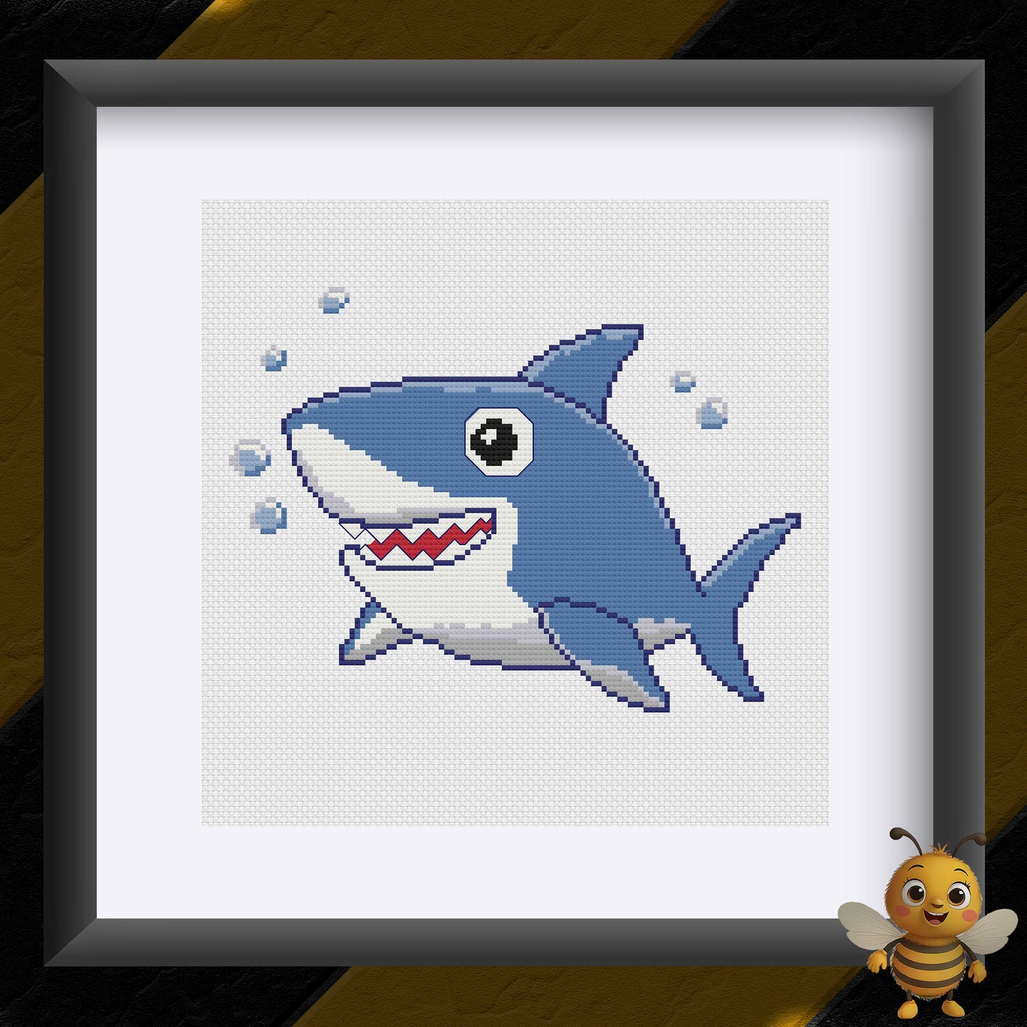 "Sharky" Cross Stitch Pattern - Interactive PDF Chart