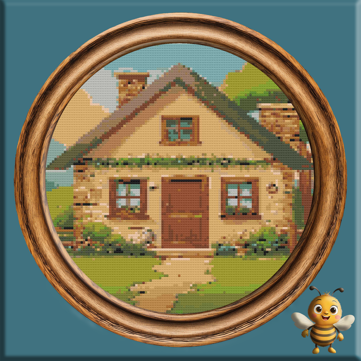 "Cloudy Cottage" Cross Stitch Pattern - Interactive PDF Chart