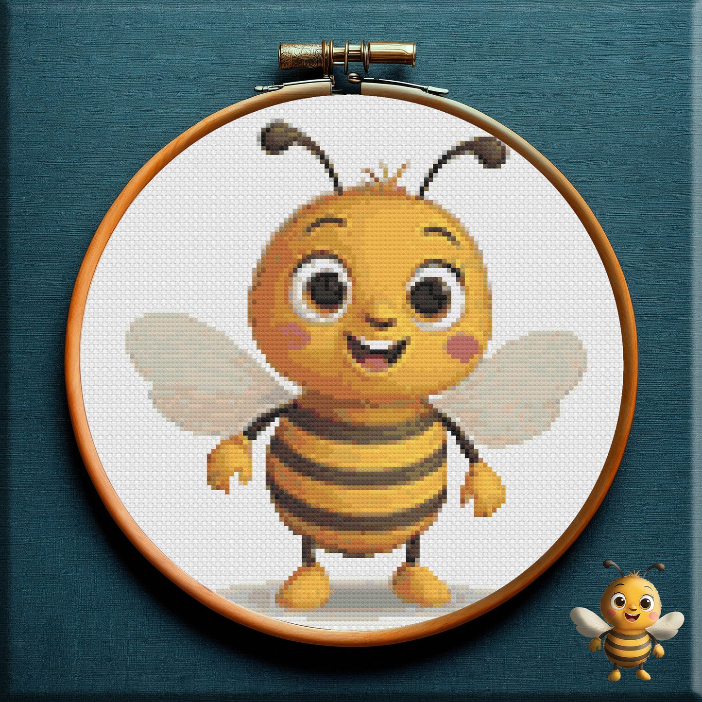 "Busy Bee" Cross Stitch Pattern - Interactive PDF Chart