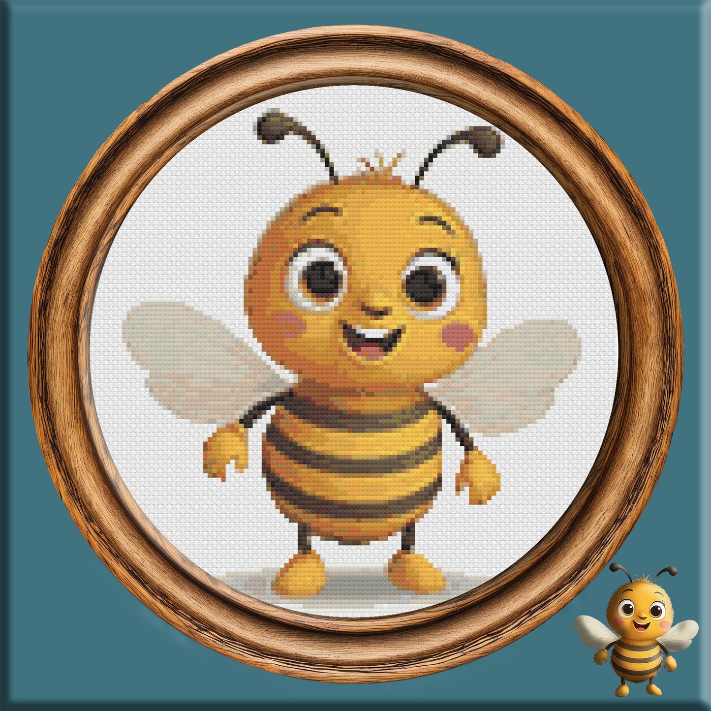 "Busy Bee" Cross Stitch Pattern - Interactive PDF Chart