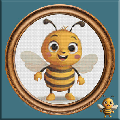 "Busy Bee" Cross Stitch Pattern - Interactive PDF Chart