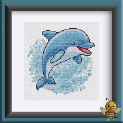 "Dolphin" Cross Stitch Pattern - Interactive PDF Chart