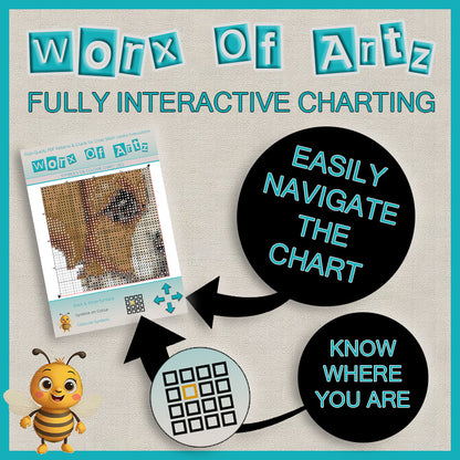 "Busy Bee" Cross Stitch Pattern - Interactive PDF Chart