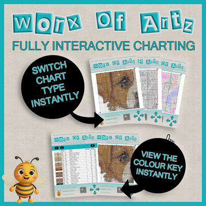 "Round Forest" Cross Stitch Pattern - Interactive PDF Chart