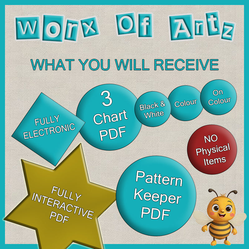 "Busy Bee" Cross Stitch Pattern - Interactive PDF Chart