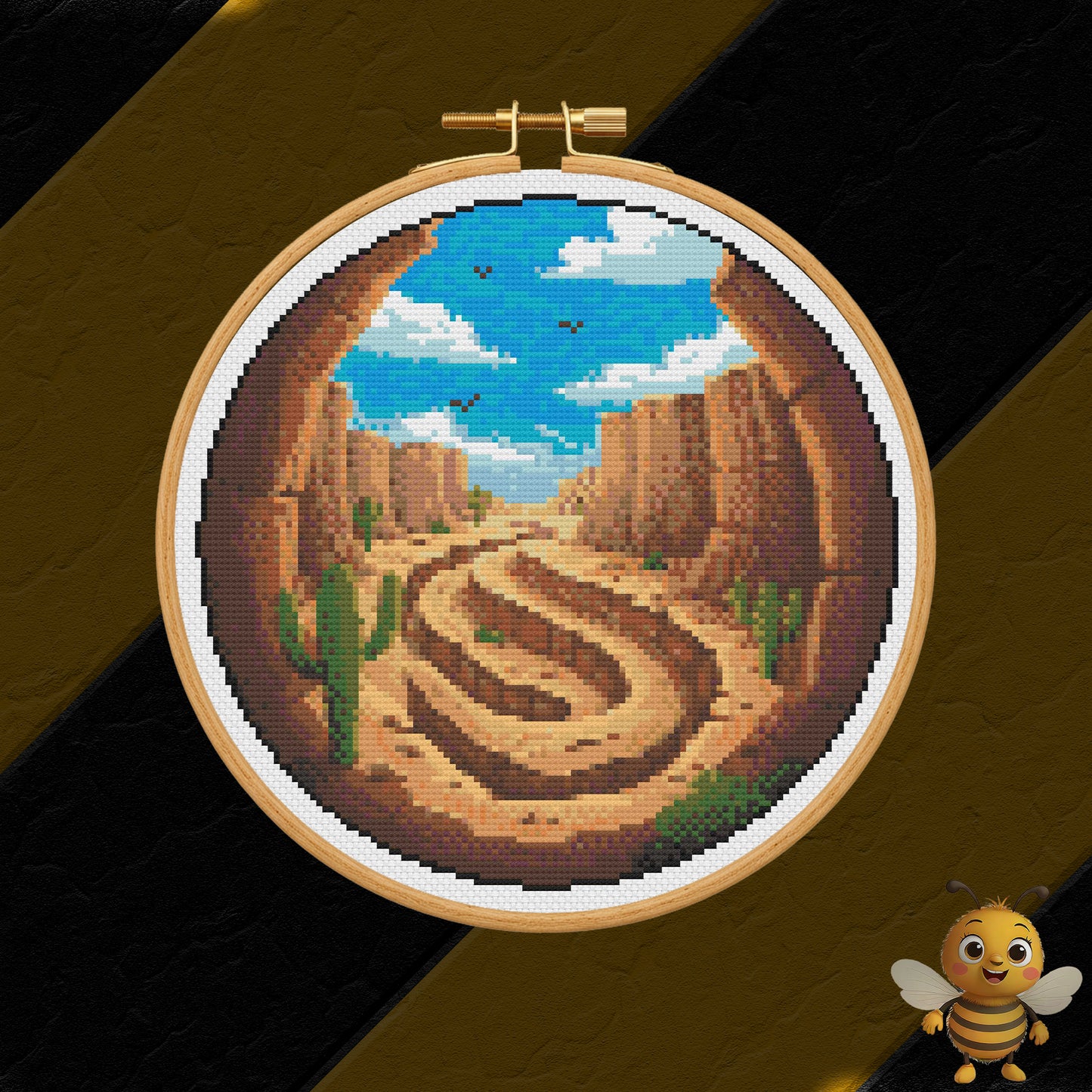 "Round Desert" Cross Stitch Pattern - Interactive PDF Chart