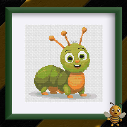 "Charlie the Caterpillar" Cross Stitch Pattern - Interactive PDF Chart