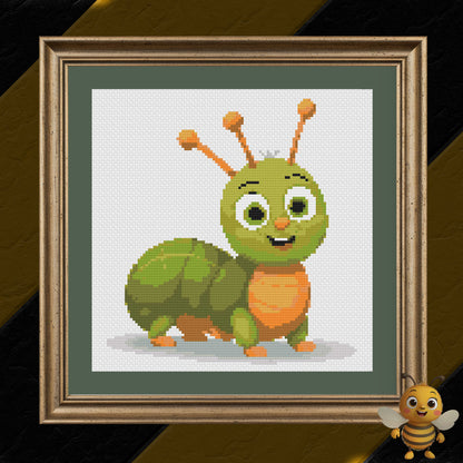 "Charlie the Caterpillar" Cross Stitch Pattern - Interactive PDF Chart