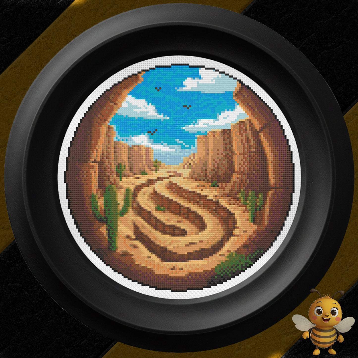 "Round Desert" Cross Stitch Pattern - Interactive PDF Chart
