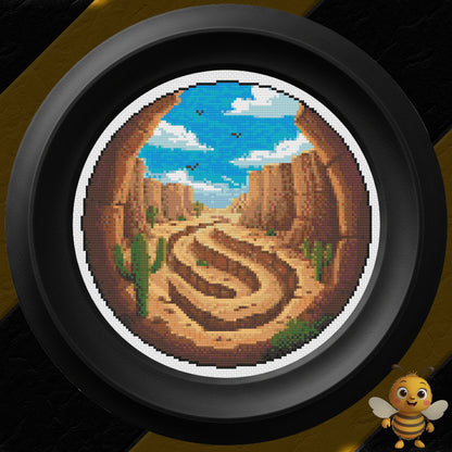 "Round Desert" Cross Stitch Pattern - Interactive PDF Chart