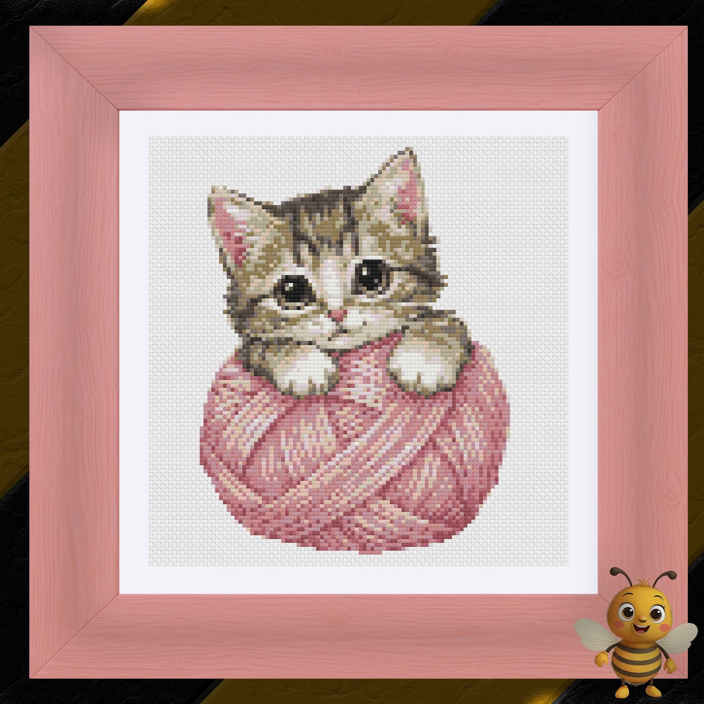 "Kitten with Wool" Cross Stitch Pattern - Interactive PDF Chart
