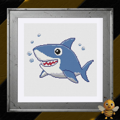 "Sharky" Cross Stitch Pattern - Interactive PDF Chart