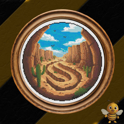 "Round Desert" Cross Stitch Pattern - Interactive PDF Chart