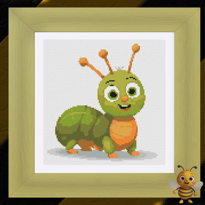 "Charlie the Caterpillar" Cross Stitch Pattern - Interactive PDF Chart