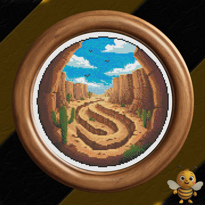 "Round Desert" Cross Stitch Pattern - Interactive PDF Chart