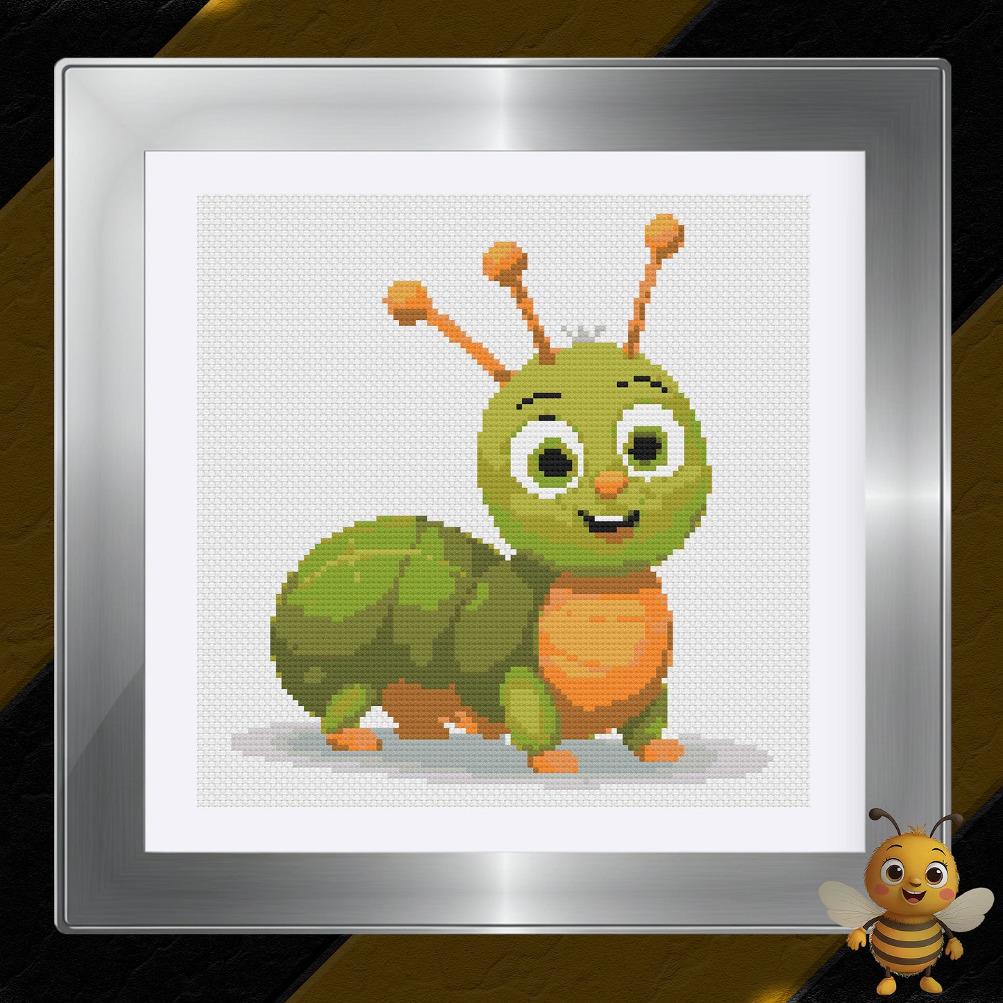 "Charlie the Caterpillar" Cross Stitch Pattern - Interactive PDF Chart