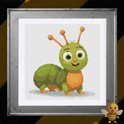 "Charlie the Caterpillar" Cross Stitch Pattern - Interactive PDF Chart