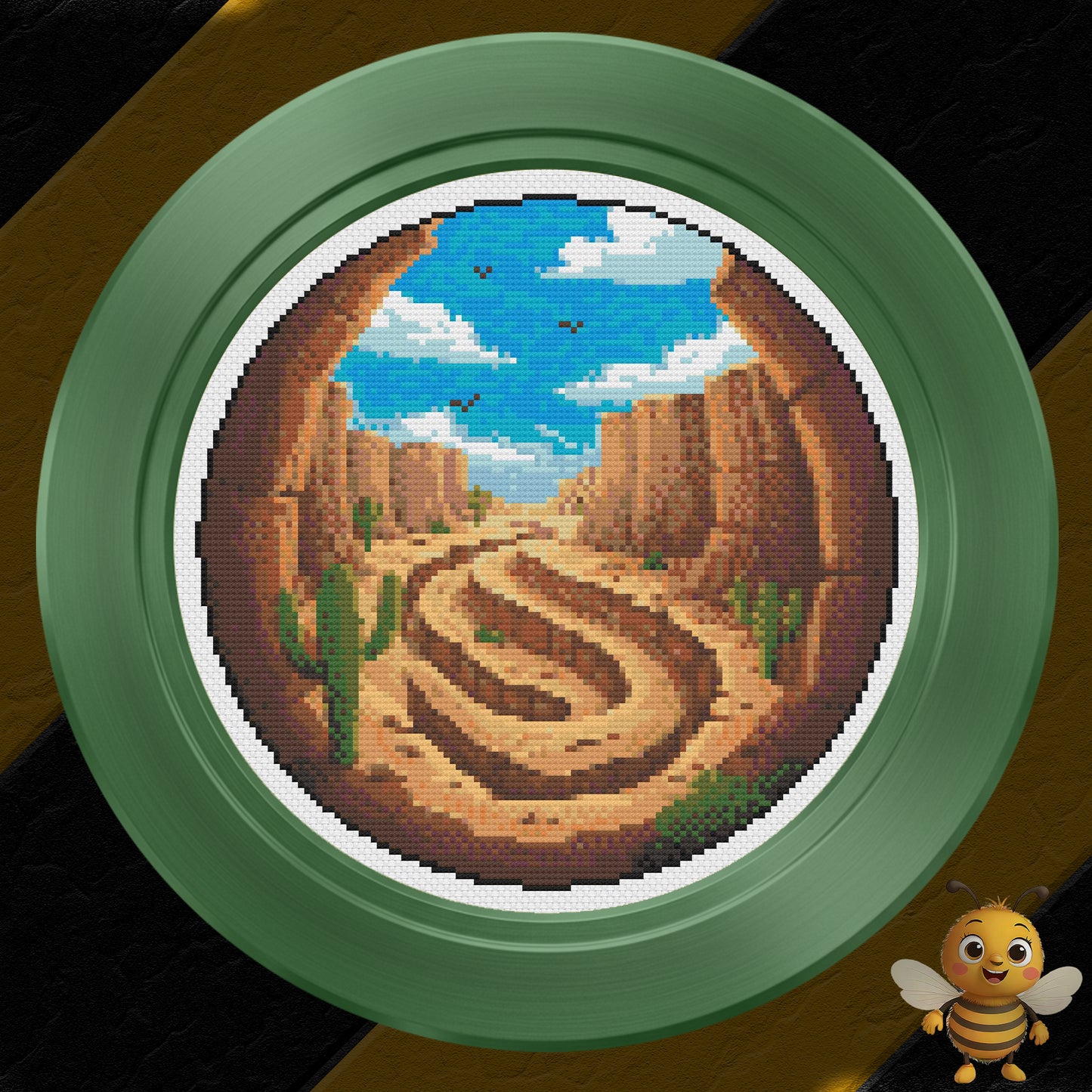 "Round Desert" Cross Stitch Pattern - Interactive PDF Chart