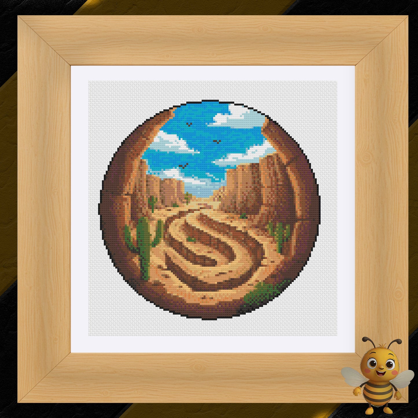 "Round Desert" Cross Stitch Pattern - Interactive PDF Chart