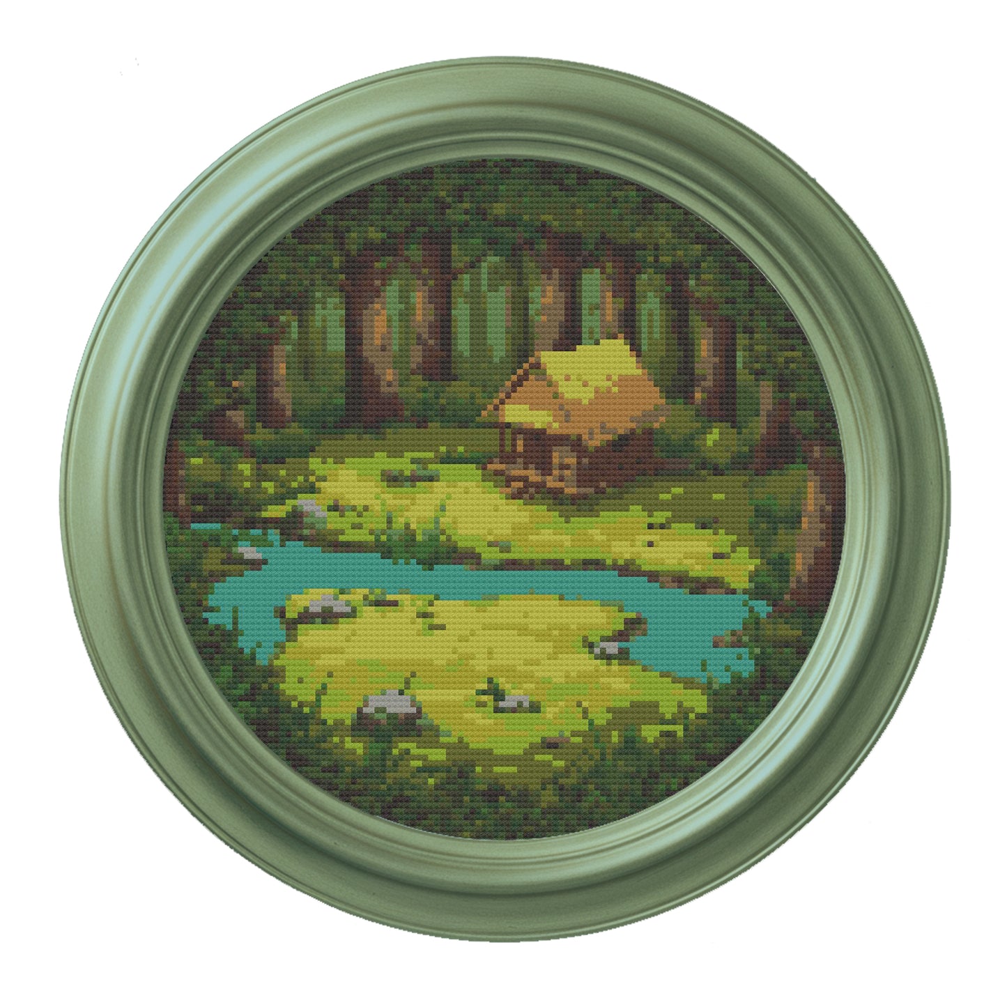 "Round Forest" Cross Stitch Pattern - Interactive PDF Chart