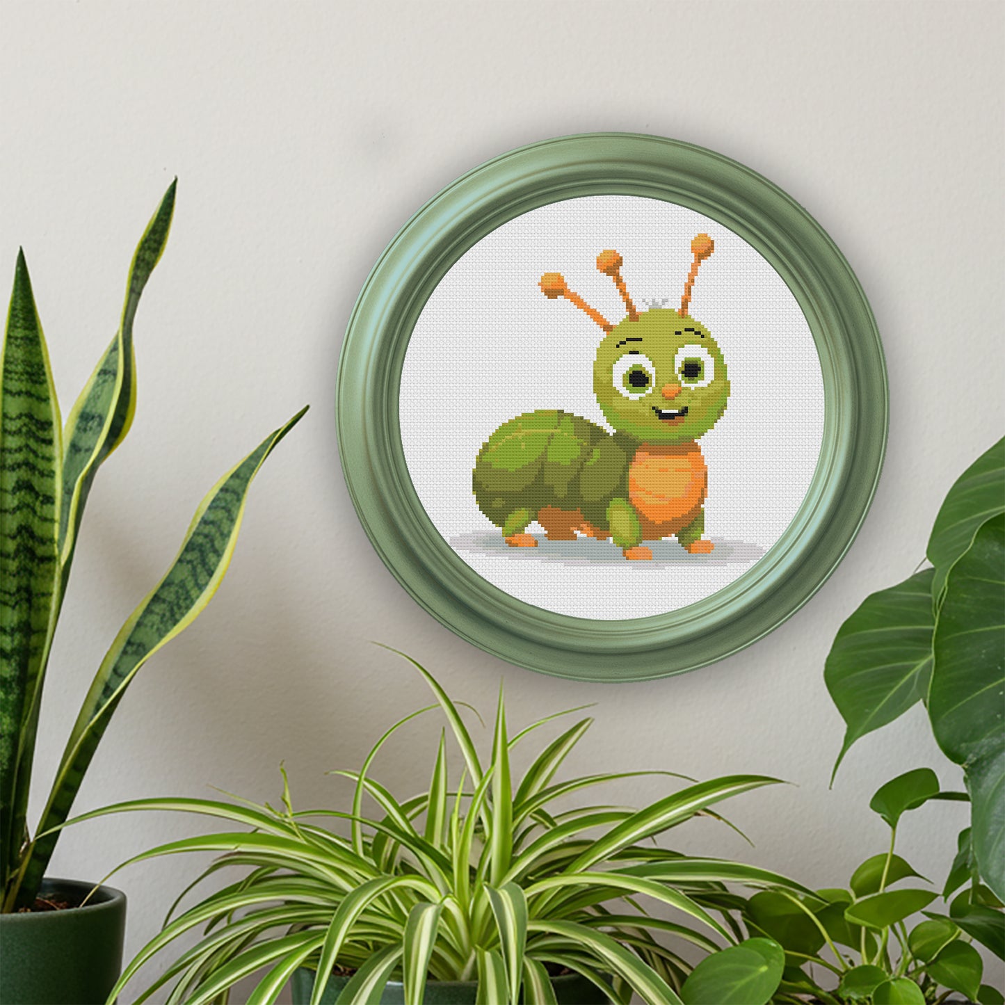 "Charlie the Caterpillar" Cross Stitch Pattern - Interactive PDF Chart