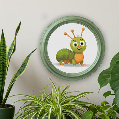 "Charlie the Caterpillar" Cross Stitch Pattern - Interactive PDF Chart
