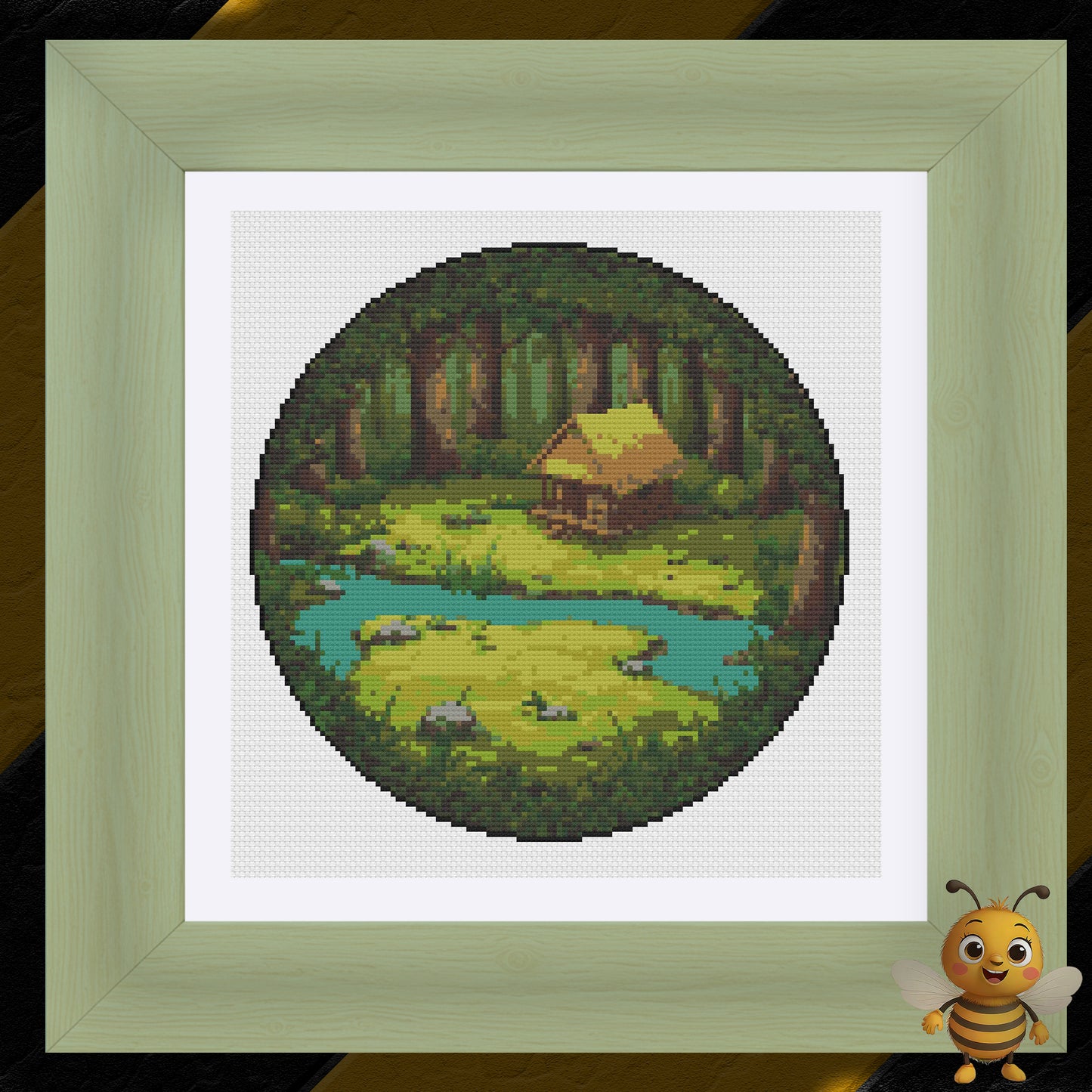 "Round Forest" Cross Stitch Pattern - Interactive PDF Chart