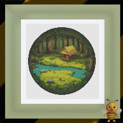 "Round Forest" Cross Stitch Pattern - Interactive PDF Chart