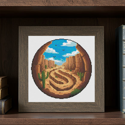 "Round Desert" Cross Stitch Pattern - Interactive PDF Chart