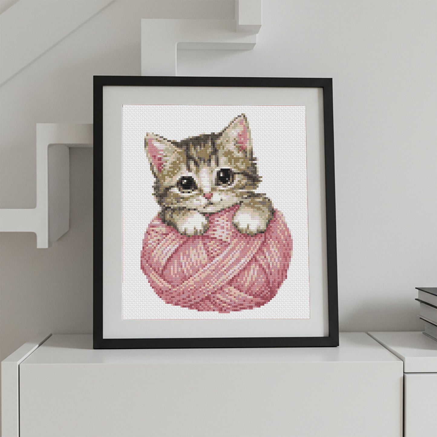 "Kitten with Wool" Cross Stitch Pattern - Interactive PDF Chart