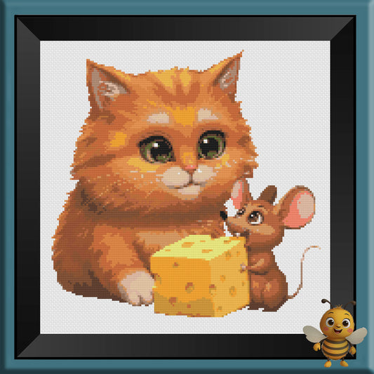 "Cat'n'Mouse" Cross Stitch Pattern - Interactive PDF Chart
