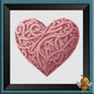 "Pink Deco Heart" Cross Stitch Pattern - Interactive PDF Chart