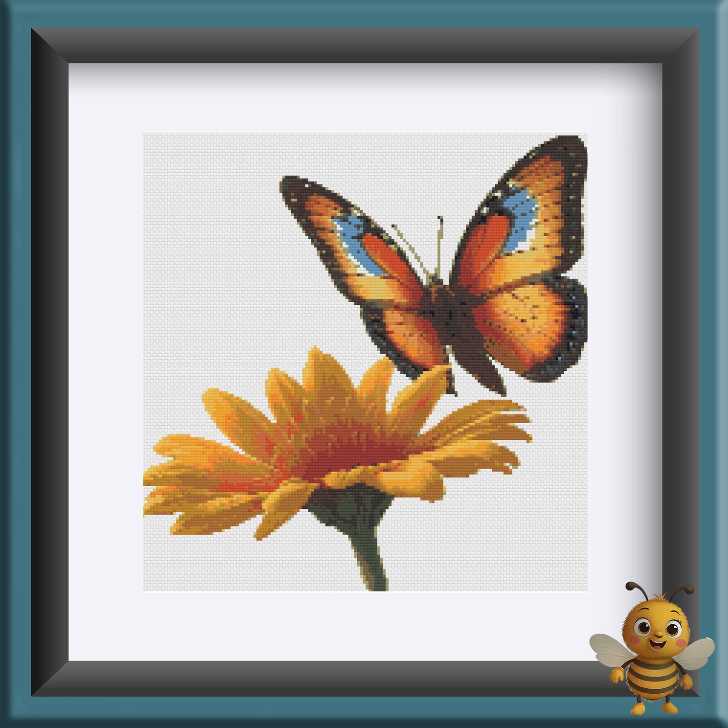 "Monarch Butterfly" Cross Stitch Pattern - Interactive PDF Chart