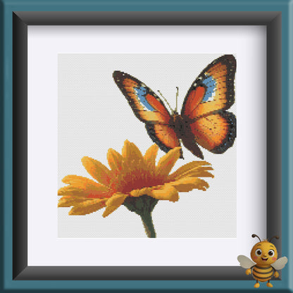 "Monarch Butterfly" Cross Stitch Pattern - Interactive PDF Chart