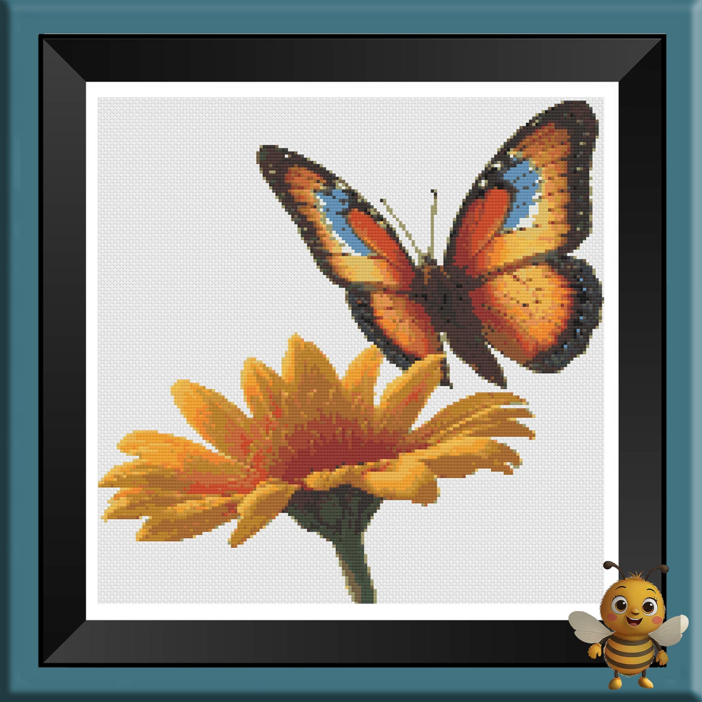 "Monarch Butterfly" Cross Stitch Pattern - Interactive PDF Chart