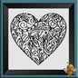 "Pattern Heart" Cross Stitch Pattern - Interactive PDF Chart