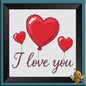 "I Love You with Balloons" Cross Stitch Pattern - Interactive PDF Chart